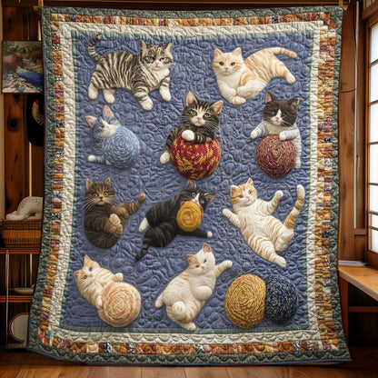 Cats Rolling In Yarns YR1210006CL Quilt