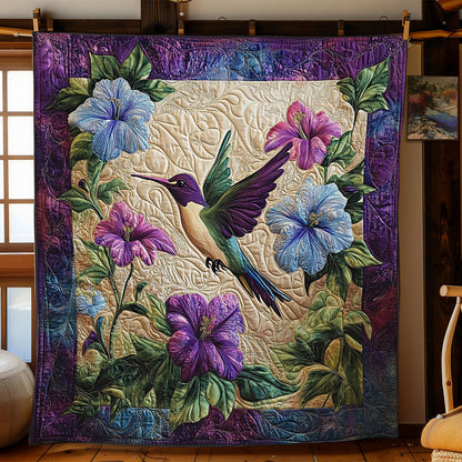Hummingbird In Hibicus Garden WY1202118CL Quilt