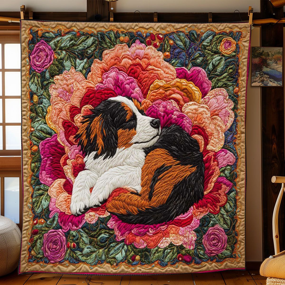 Sleeping Dog Bloom WN2104042CL Quilt
