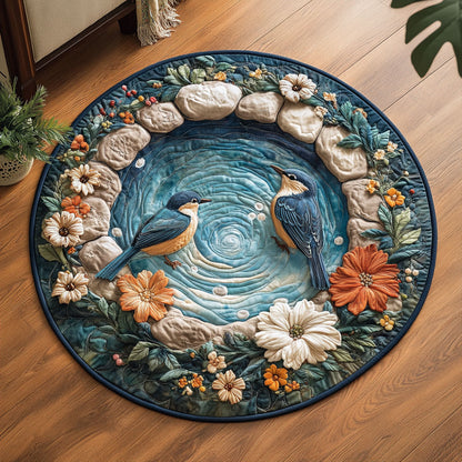 Feathered Reflections CP0306014CL Quilted Round Mat