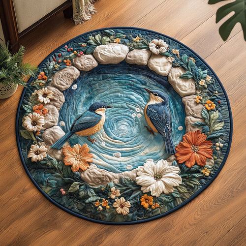 Feathered Reflections CP0306014CL Quilted Round Mat