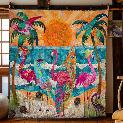 Beach Party Flamingo WN1703116CL Quilt