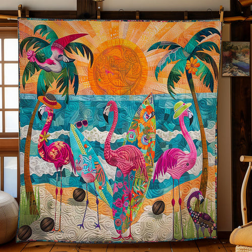 Beach Party Flamingo WN1703116CL Quilt