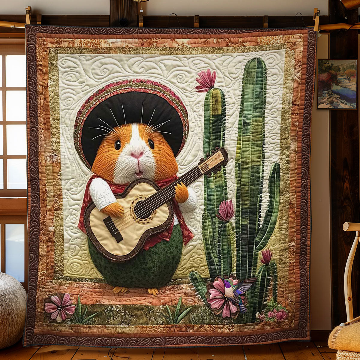 Guinea Pig Fiesta Tunes WN3110097CL Quilt