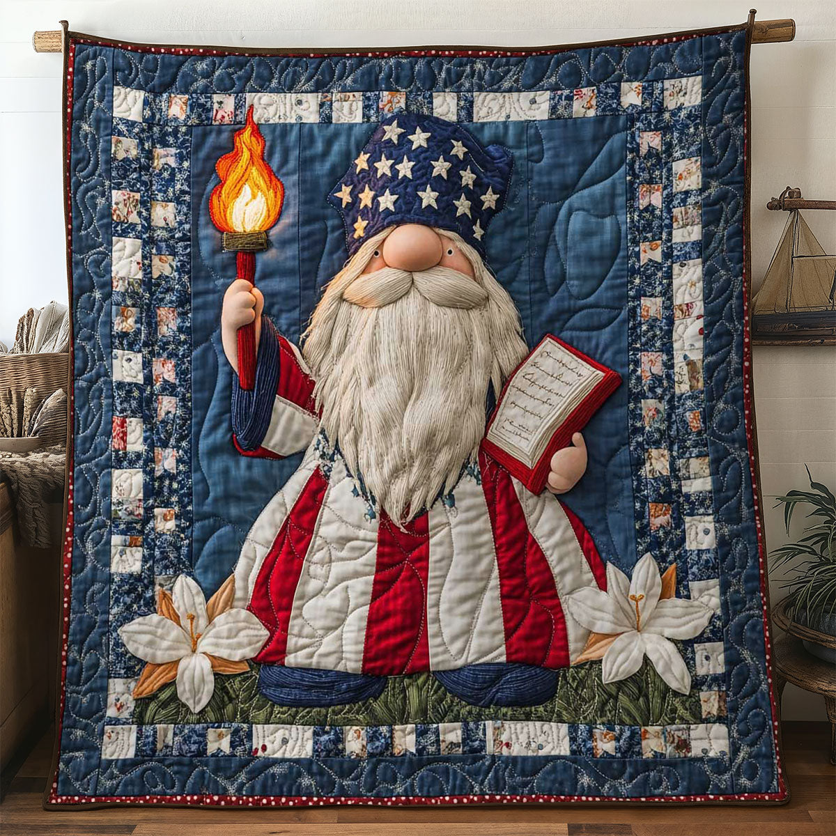 Gnome Of Liberty WN1404029CL Quilt