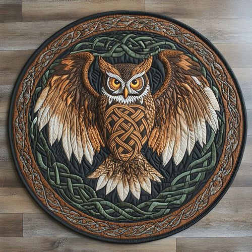 Celtic Night Owl WN1311009CL Quilted Round Mat