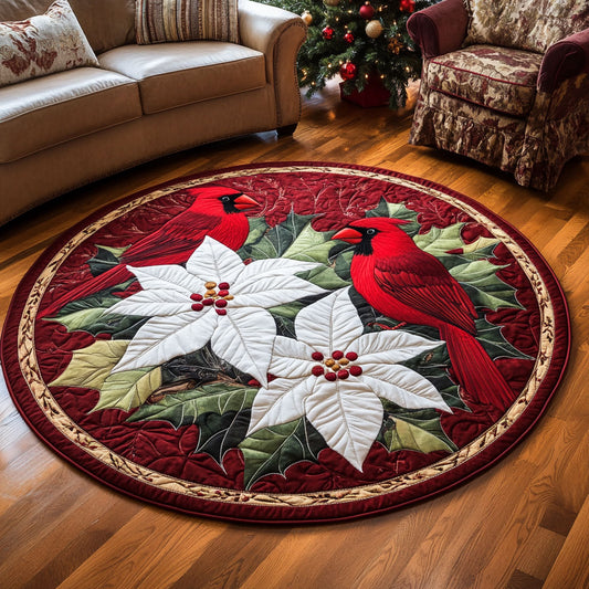 Winter Blooms CP0410024CL Quilted Round Mat