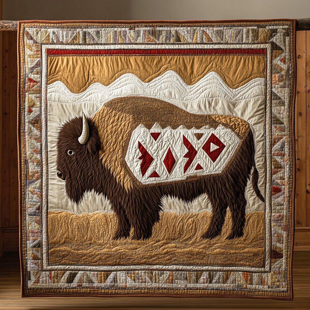 Tribal Bison CP1106002CL Quilt