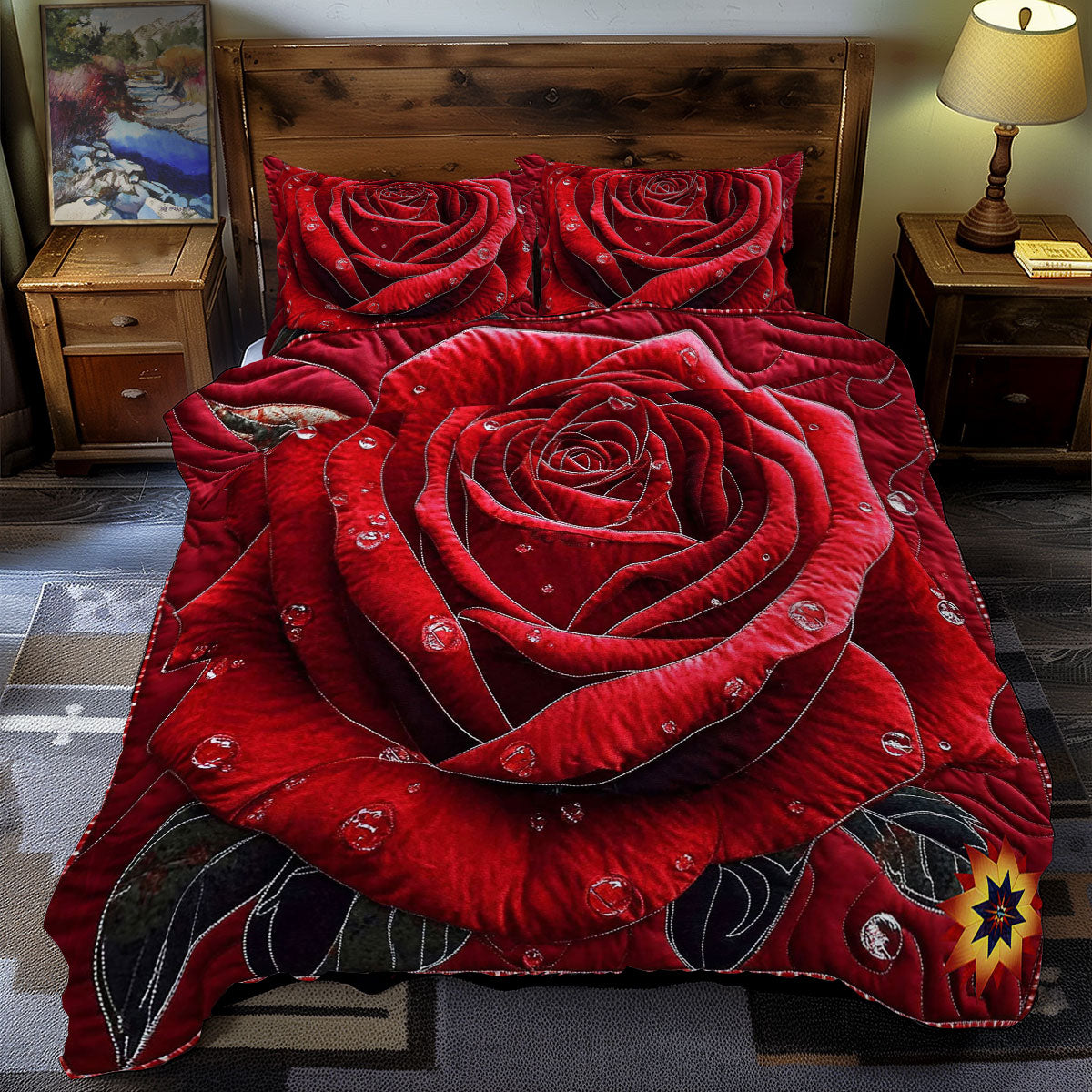 Mystic Red Rose WY2811055CL Duvet Cover Set