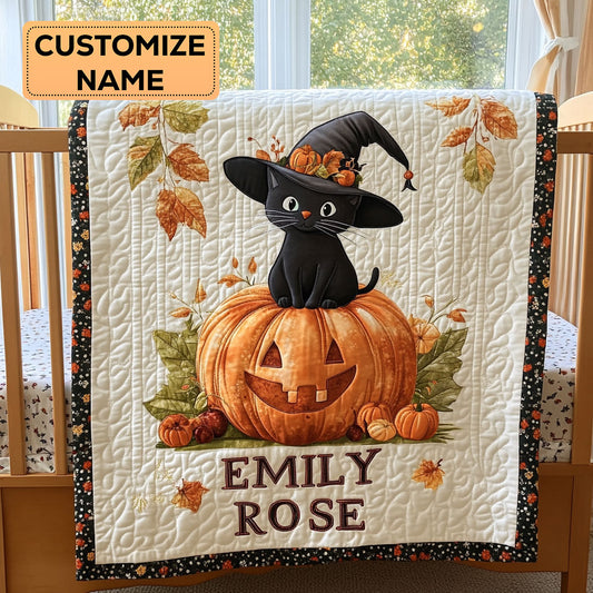 Witchy Whiskers CP3007004CL Personalized Baby Quilt