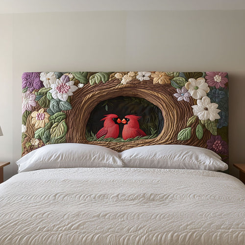 Cuddling Cardinal QA2912002CL Quilted Headboard Slipcover