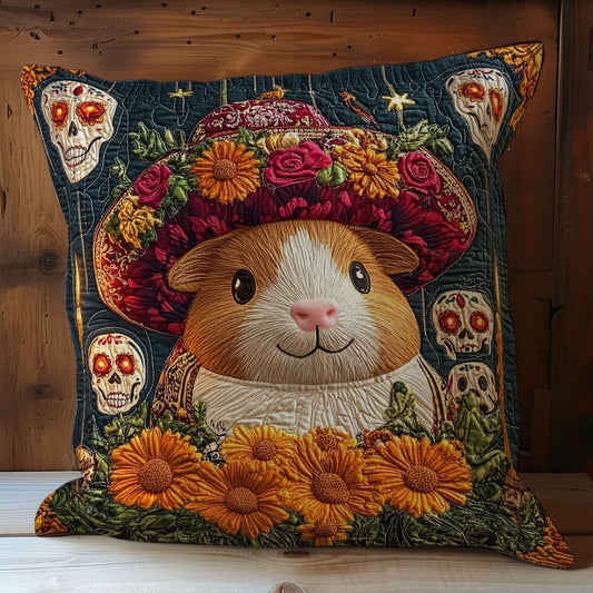 Flower Sombrero Guinea Pig WY1102055CL Quilt Pillow Case