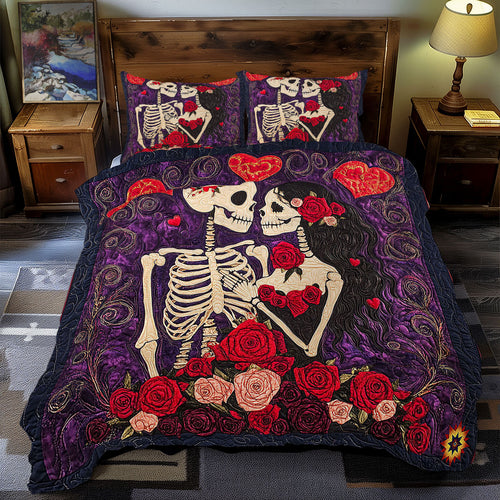 Valentine Couple Skull WY1312061CL Duvet Cover Set