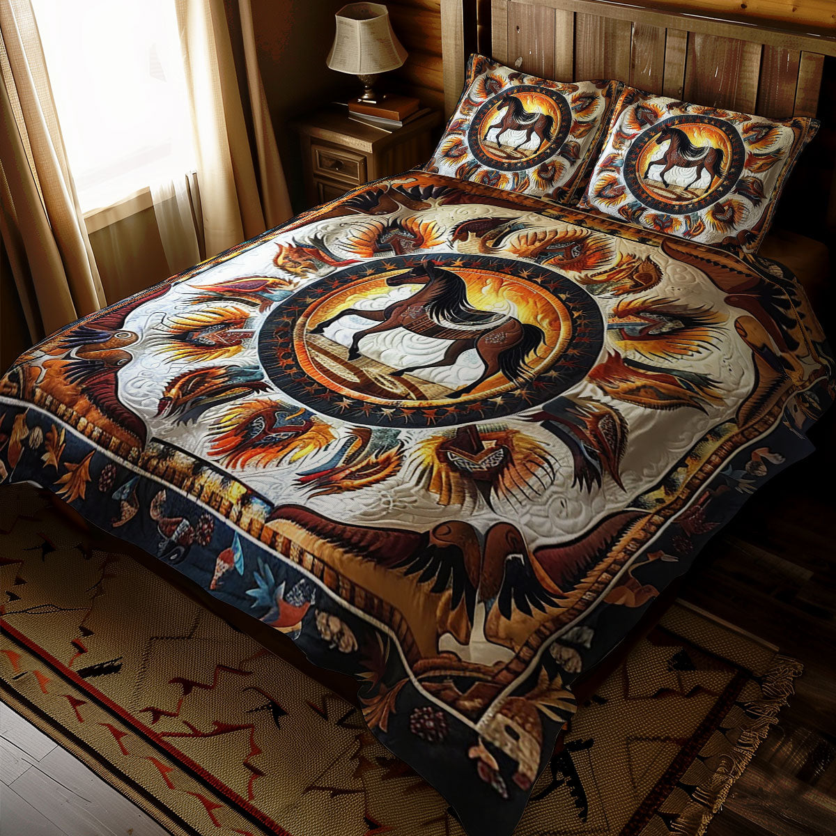 Horse Native American WJ2110029CL Duvet Cover Set