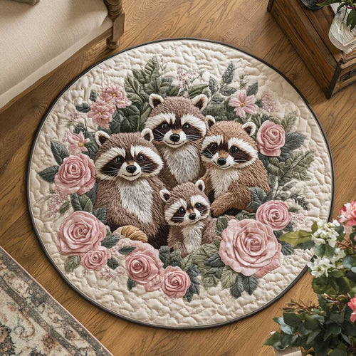 Raccoon Haven WN1803065CL Quilted Round Mat