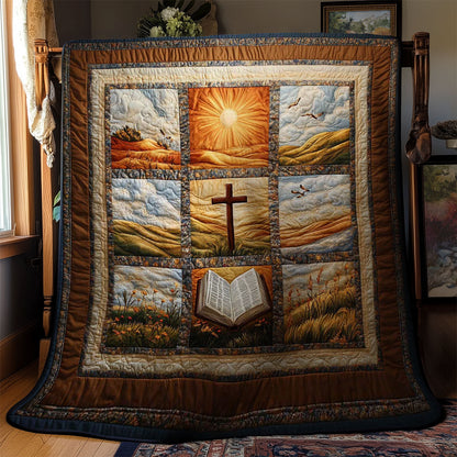 Christianity Bible And Cross WN0603025CL Quilt