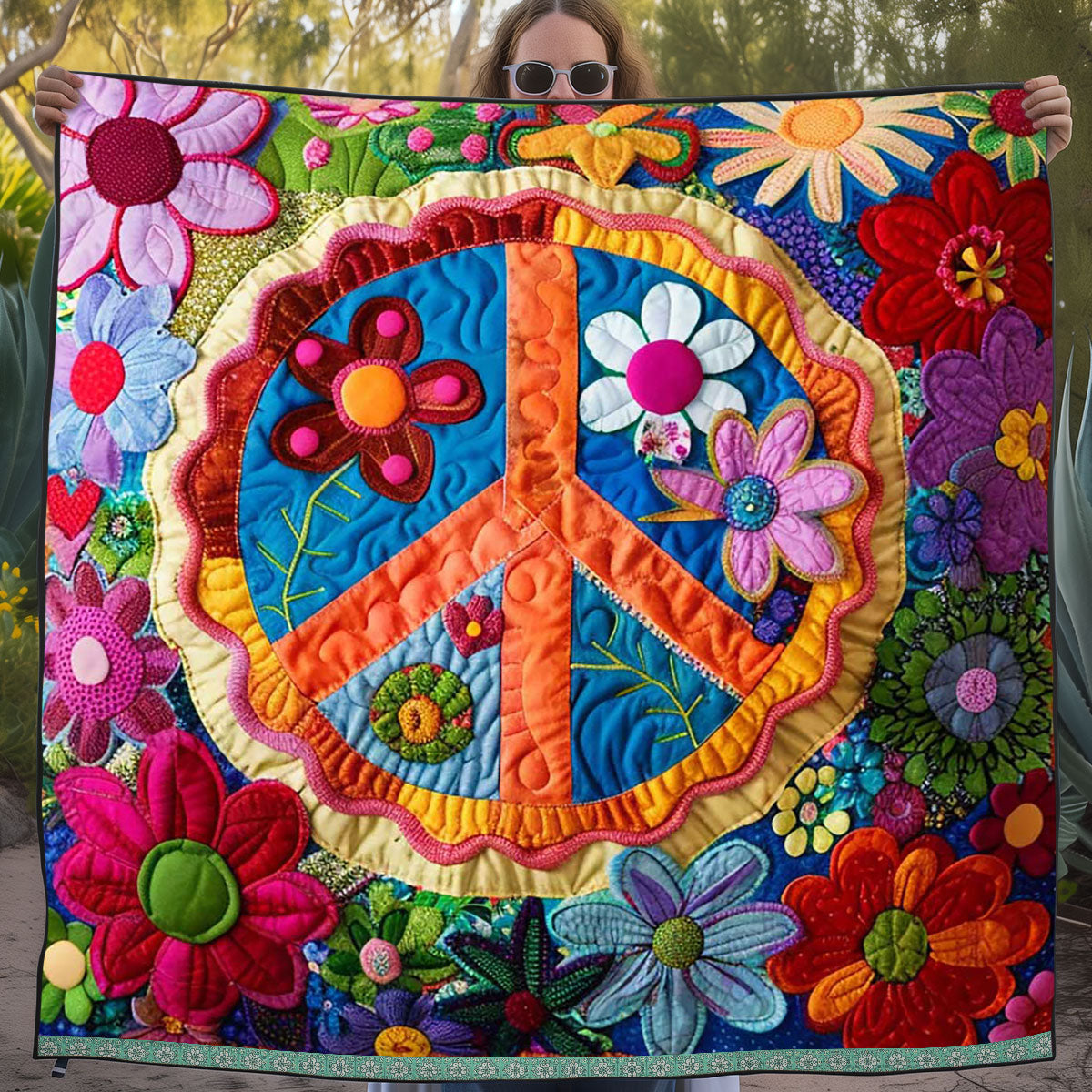 Trippy Hippie Sign WJ1909022CL Quilt