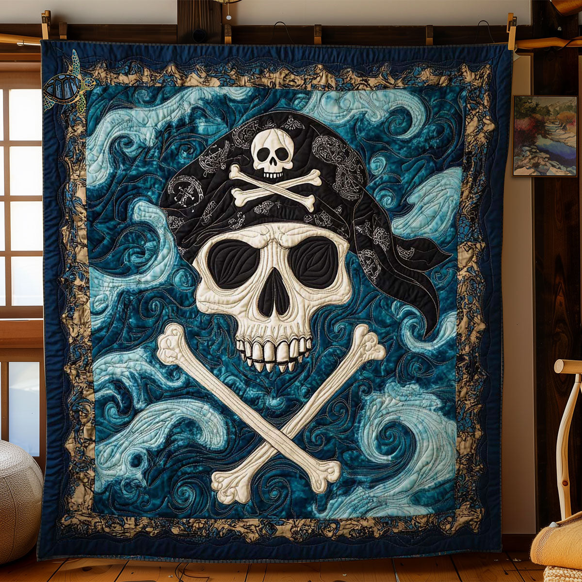 Ocean Raider Skulls WN1212048CL Quilt