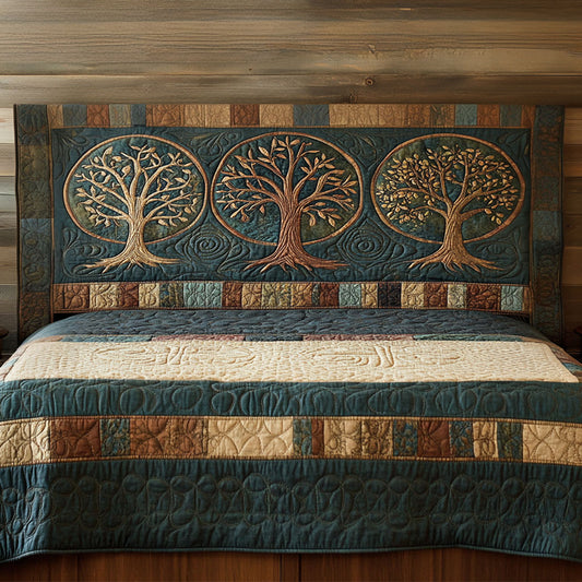 Spiritual Tree Of Life WN1712029CL Quilted Headboard Slipcover