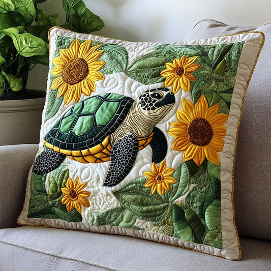 Turtle Sunflower CW0207048CL Quilt Pillow Case