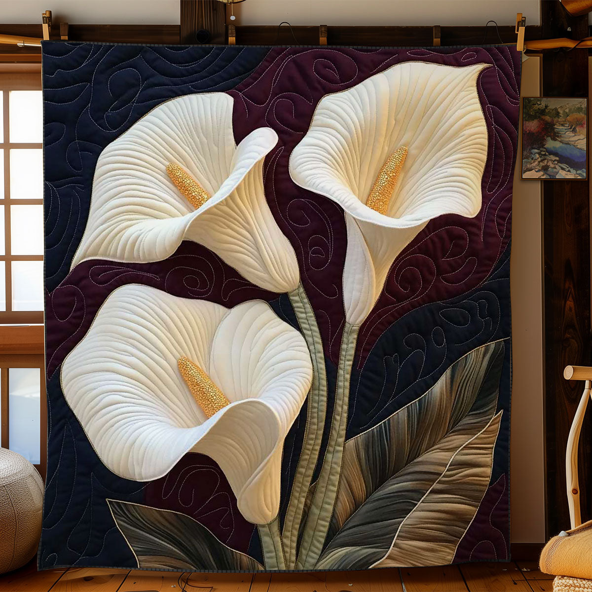 Calla Lilies Shadows And Light WN2503039CL Quilt