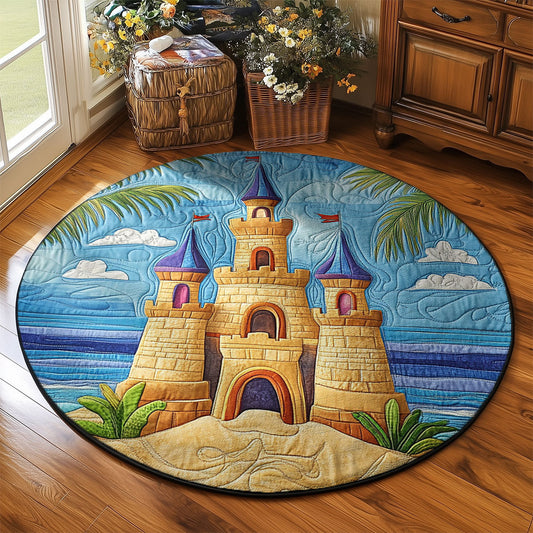Sand Castle WJ1804032CL Quilted Round Mat