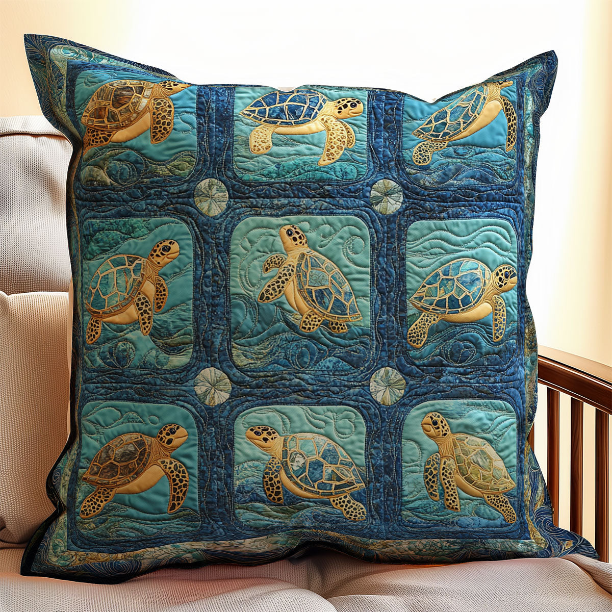 Graceful Turtle WX2512133CL Quilt Pillow Case