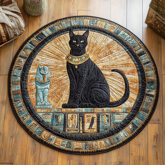 Mystic Bastet CW0108018CL Quilted Round Mat