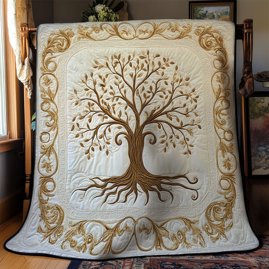 Gold Tree Of Life WY2102031CL Quilt