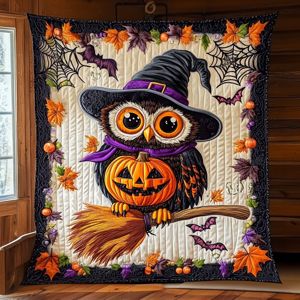 Pumpkin Owl Charm WN0310054CL Quilt