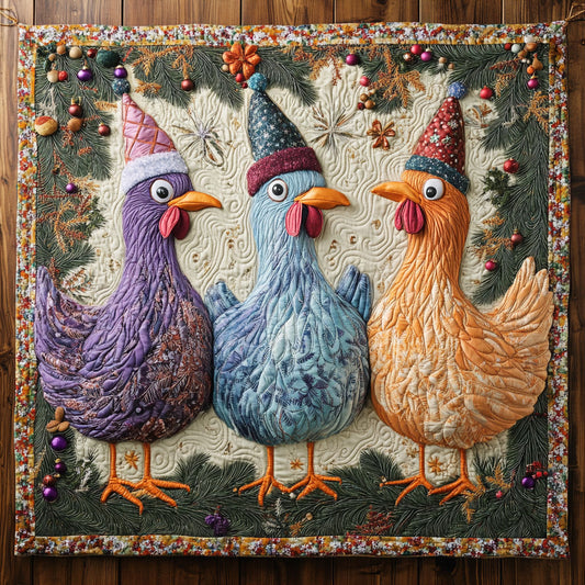 Festive Chicken Joy CW0810059CL Quilt