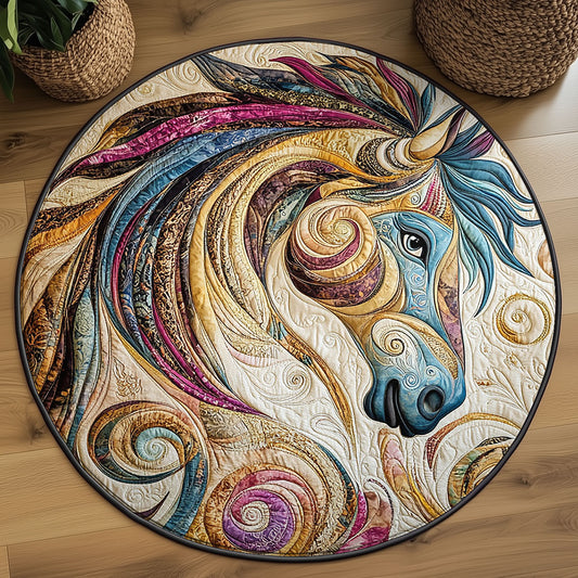 Artistic Horse WJ2003072CL Quilted Round Mat