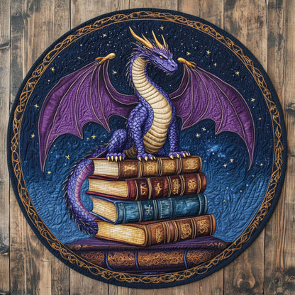 Mystic Dragon Book CW2407050CL Quilted Round Mat