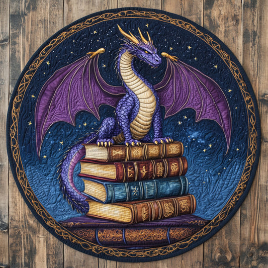 Mystic Dragon Book CW2407050CL Quilted Round Mat