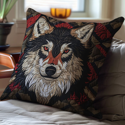 Native American Wolf WJ2310032CL Quilt Pillow Case