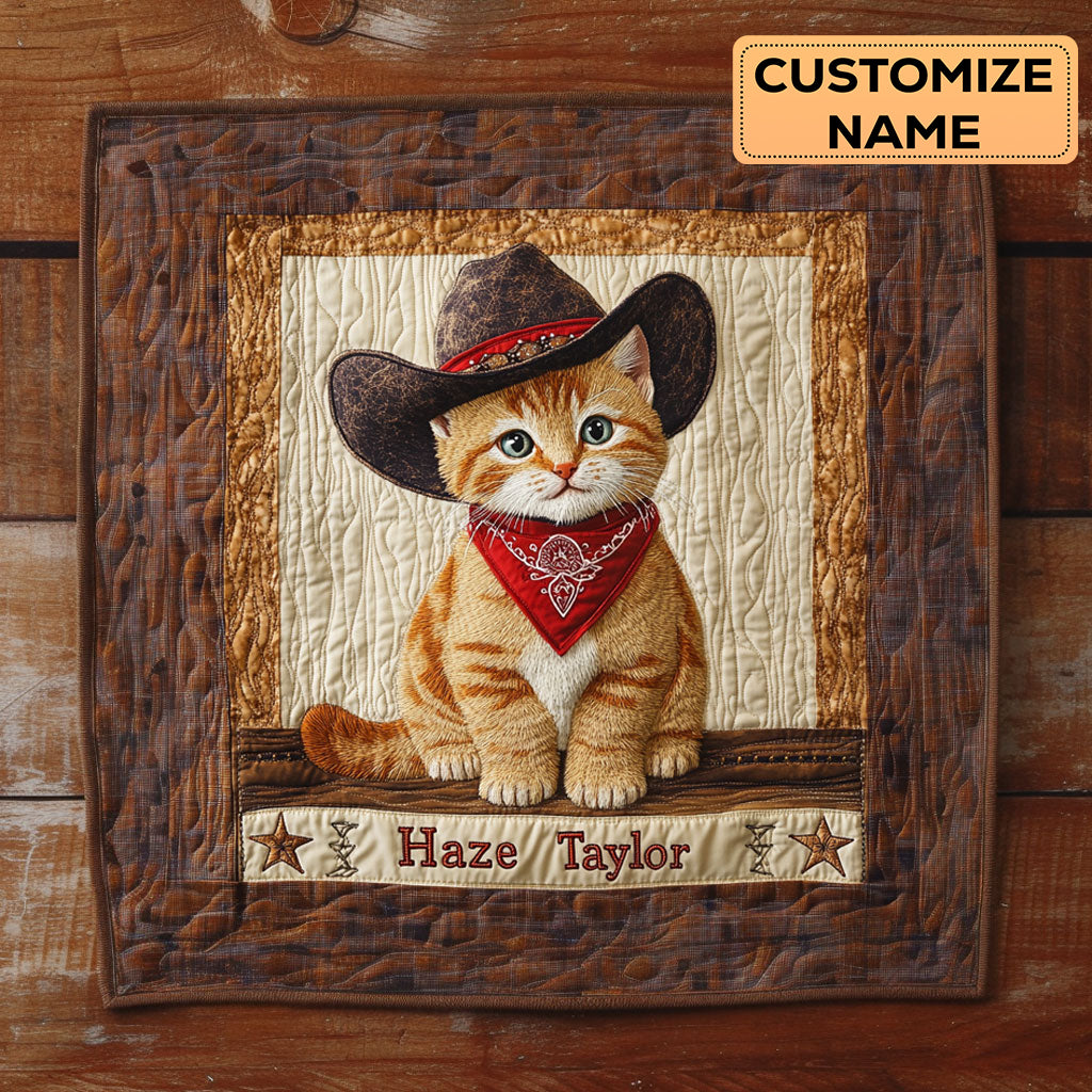Little Ranch Cat WN3007072CL Personalized Baby Quilt
