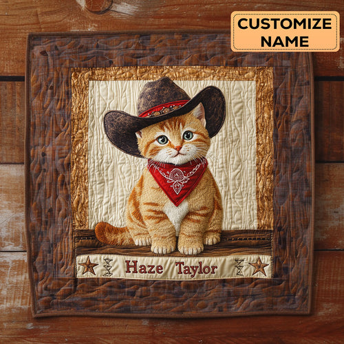Little Ranch Cat WN3007072CL Personalized Baby Quilt