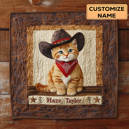 Little Ranch Cat WN3007072CL Personalized Baby Quilt