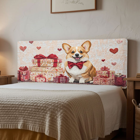 Corgi Sweet Heart CW2012007CL Quilted Headboard Slipcover