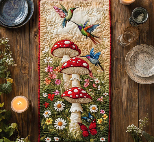 Hummingbird Forest CW2105312CL Quilted Table Runner