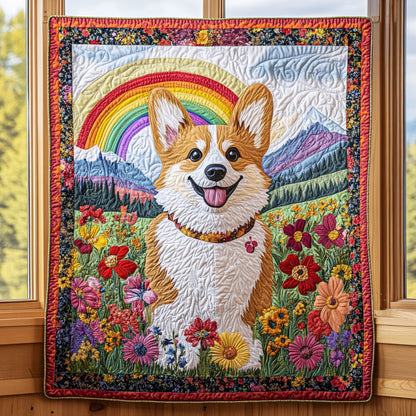 Rainbow Corgi CW2708047CL Quilt