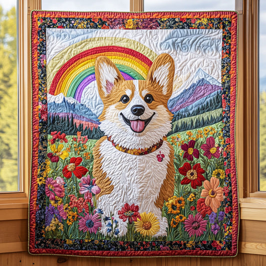 Rainbow Corgi CW2708047CL Quilt