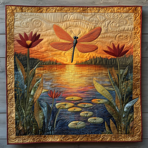 Vibrant Lotus Dragonfly XK2509002CL Quilt