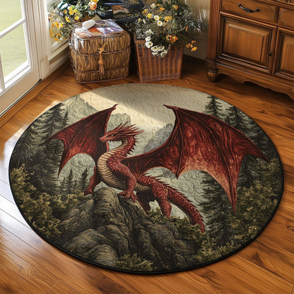 Fire Dragon WJ2503032CL Quilted Round Mat