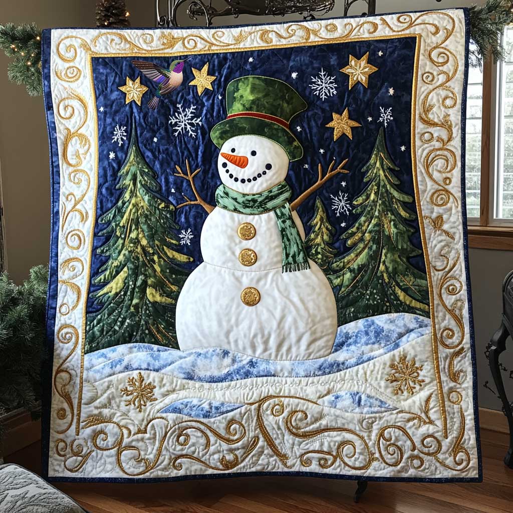 Serene Snowman Christmas WP0212040CL Quilt