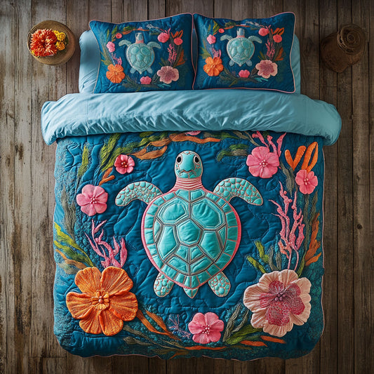 Oceanic Bloom WY1108075CL Duvet Cover Set