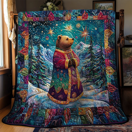 Bear In Winter Forest WY2301042CL Quilt