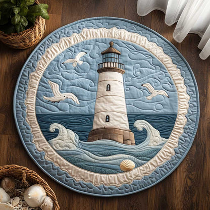 Coastal Lighthouse WN2403022CL Quilted Round Mat