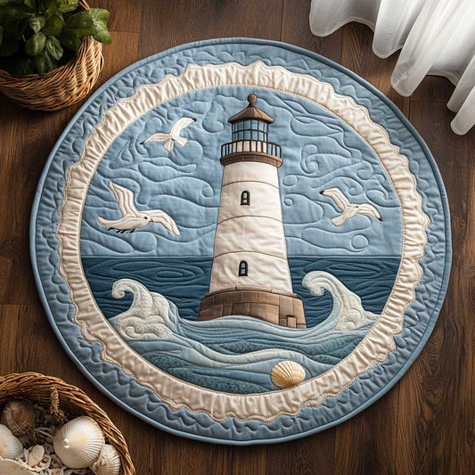 Coastal Lighthouse WN2403022CL Quilted Round Mat