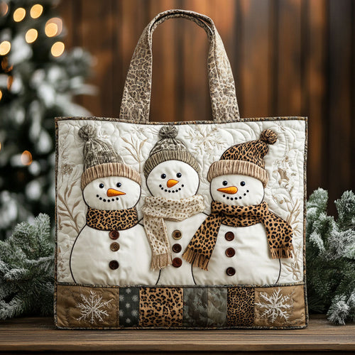 Snowman Together WN1411115CL Quilted Tote Bag